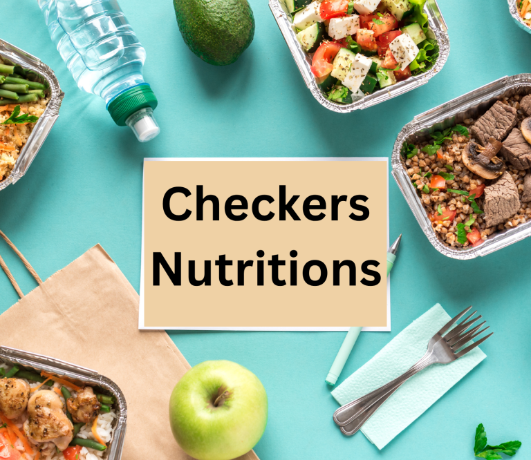 Checkers Nutrition Menu
